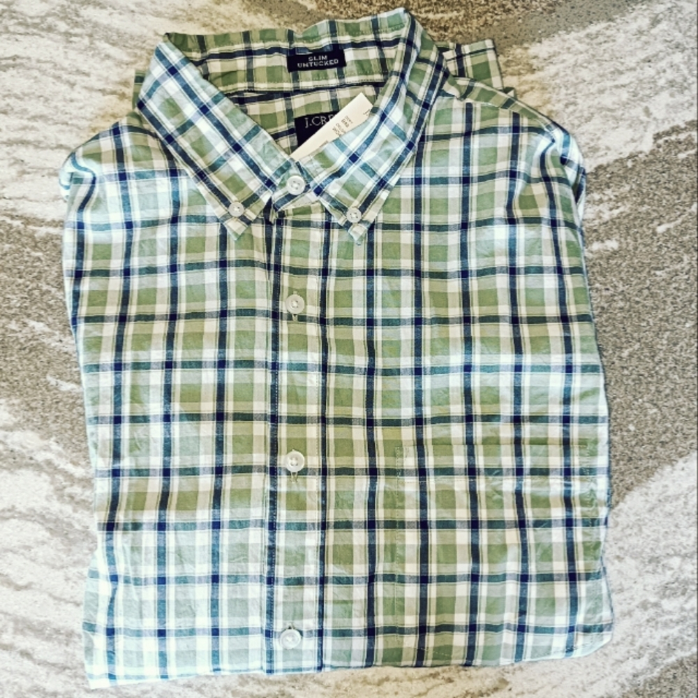 J. Crew Men's Flex Casual Long Sleeve Shirt NEW Size Large - Picture 2 of 2